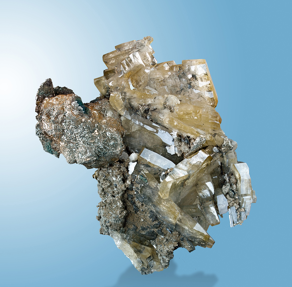 ボトリオイダル・アズライト Botryoidal Fluorite on MM Quartz Rare